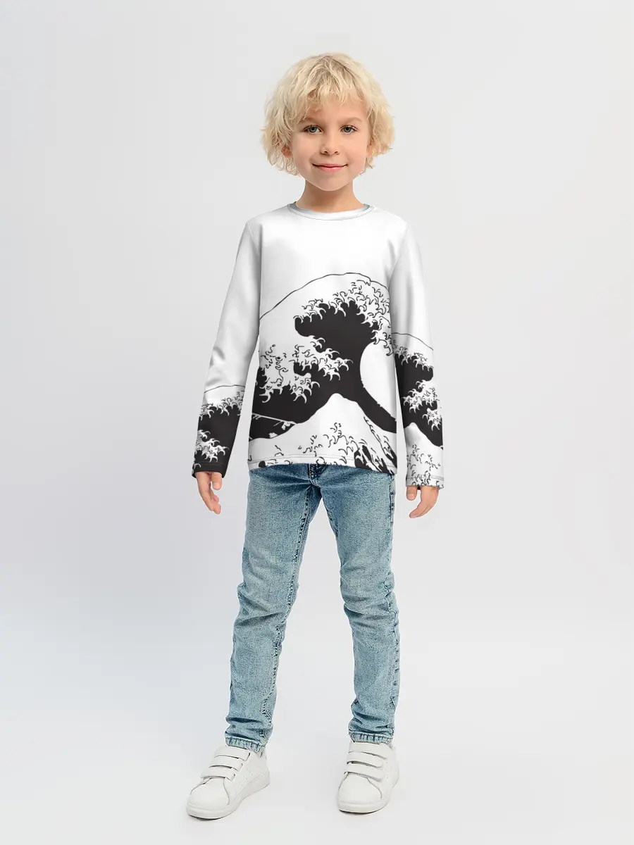 Детский лонгслив / Волна Канагава Япония | Sea Wave