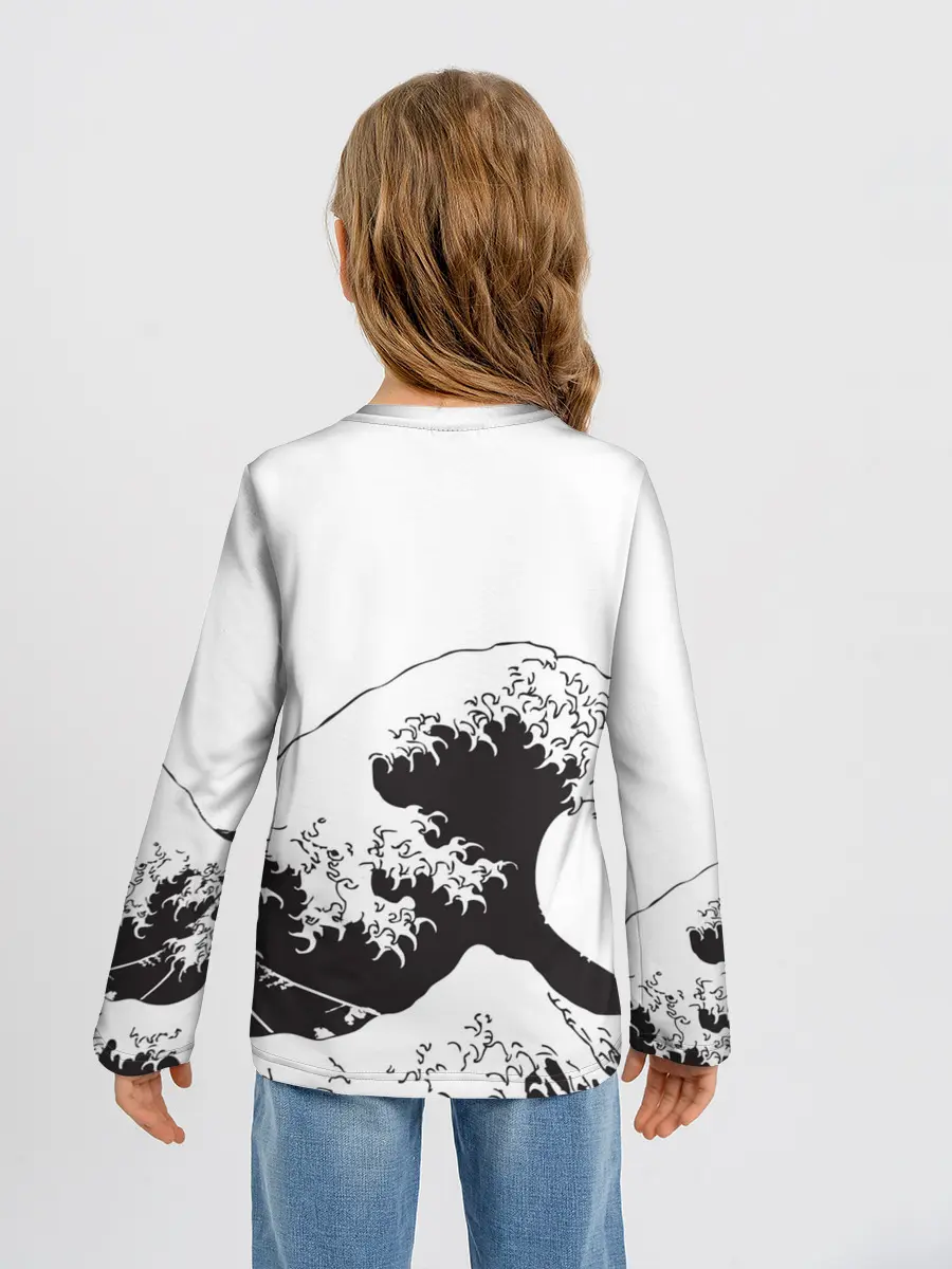 Детский лонгслив / Волна Канагава Япония | Sea Wave