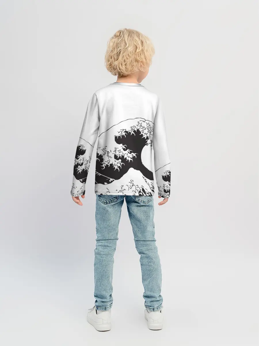 Детский лонгслив / Волна Канагава Япония | Sea Wave