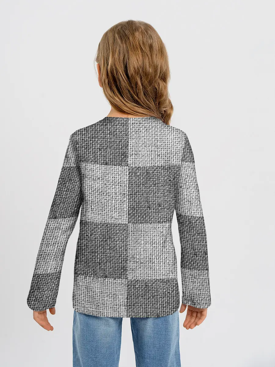 Детский лонгслив / Denim Patchwork