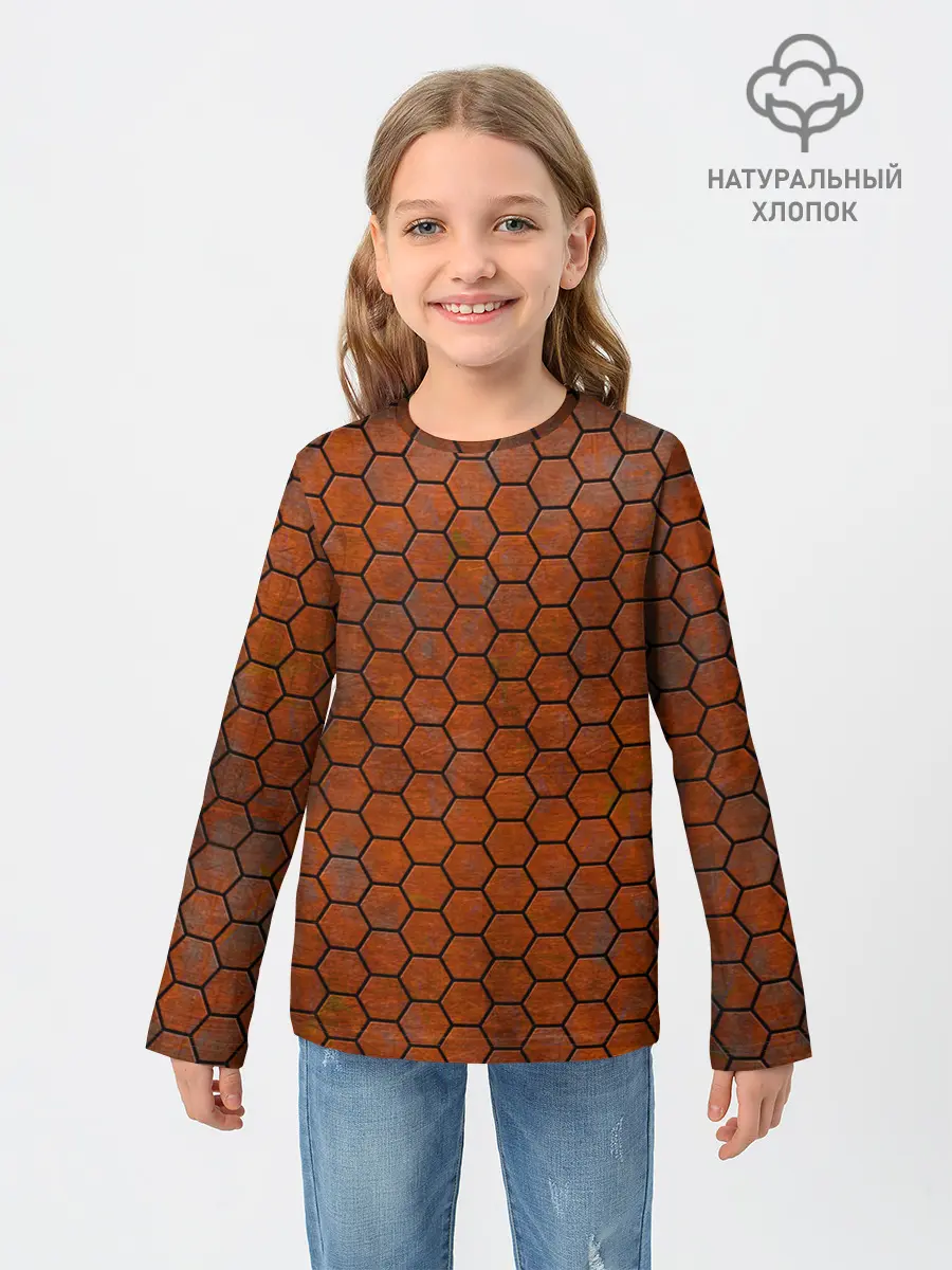 Детский лонгслив / Ржавые Соты