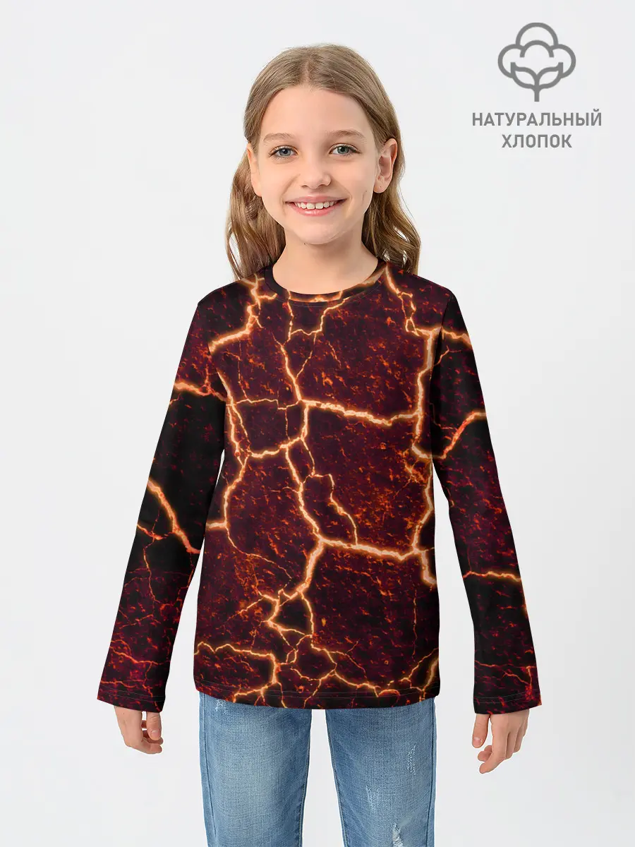 Детский лонгслив / Лава