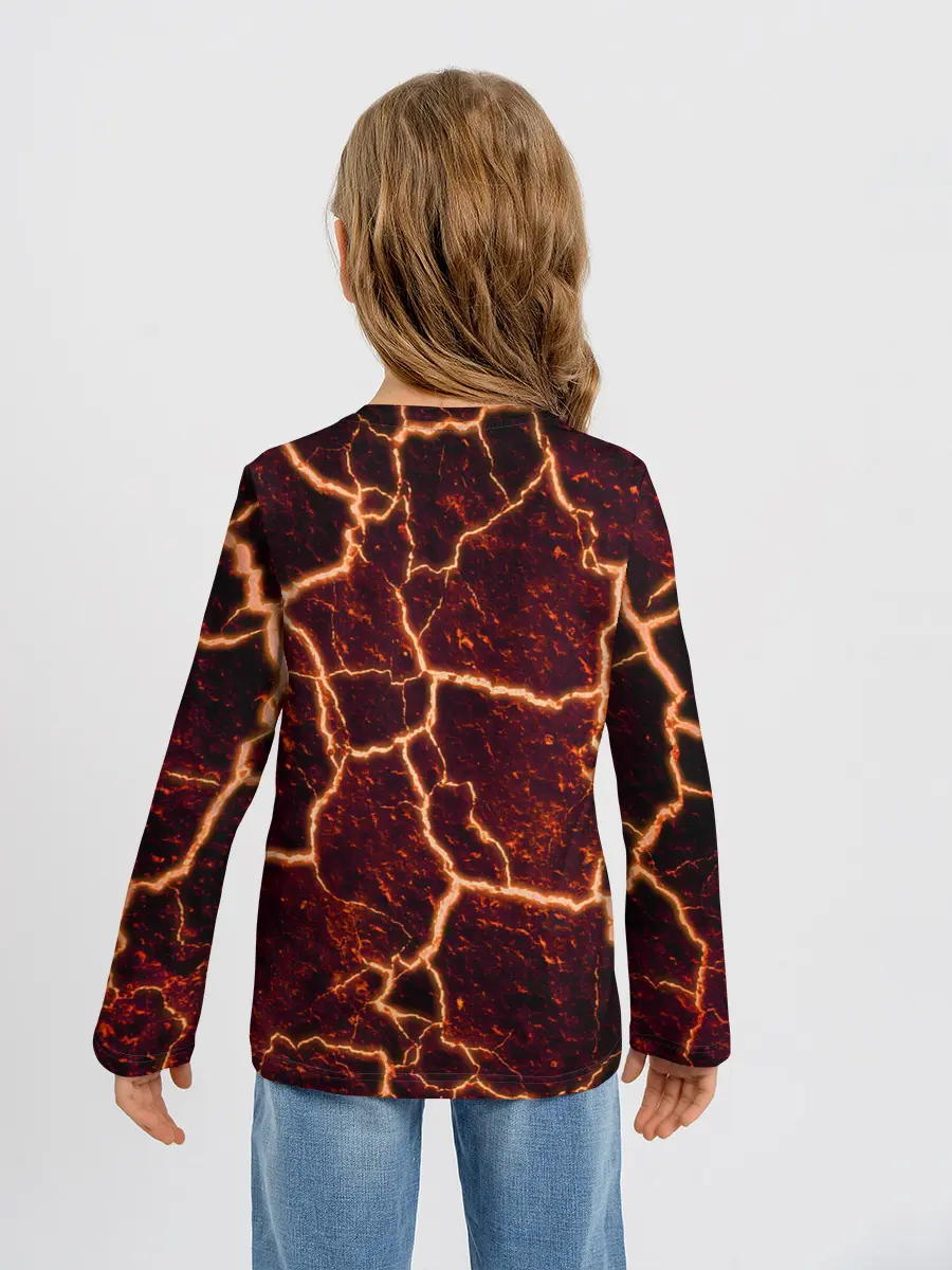 Детский лонгслив / Лава