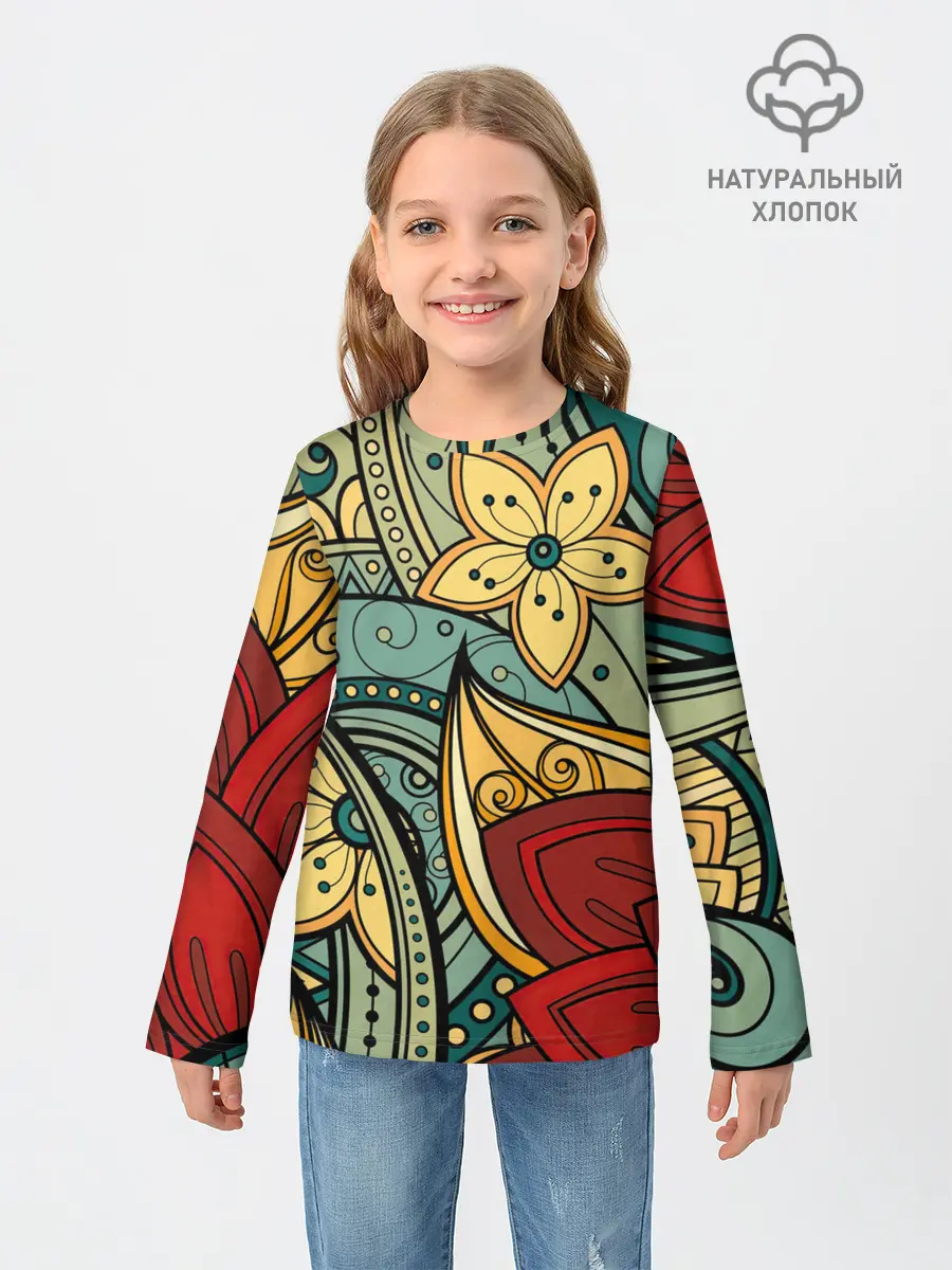 Детский лонгслив / Векторная клумба