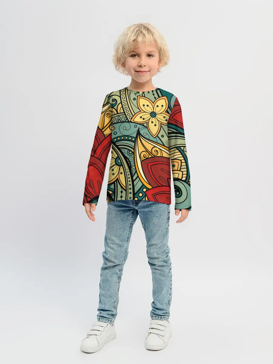 Детский лонгслив / Векторная клумба