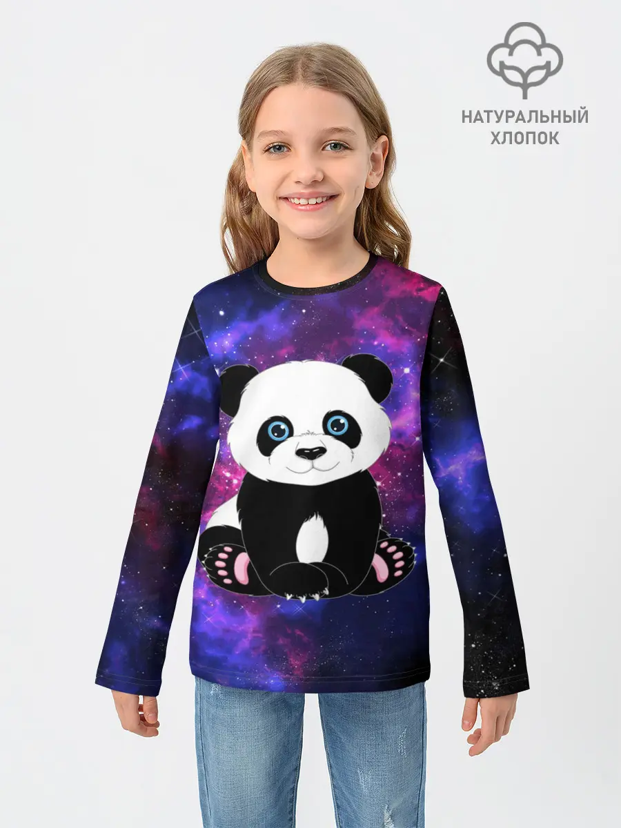 Детский лонгслив / Space Panda