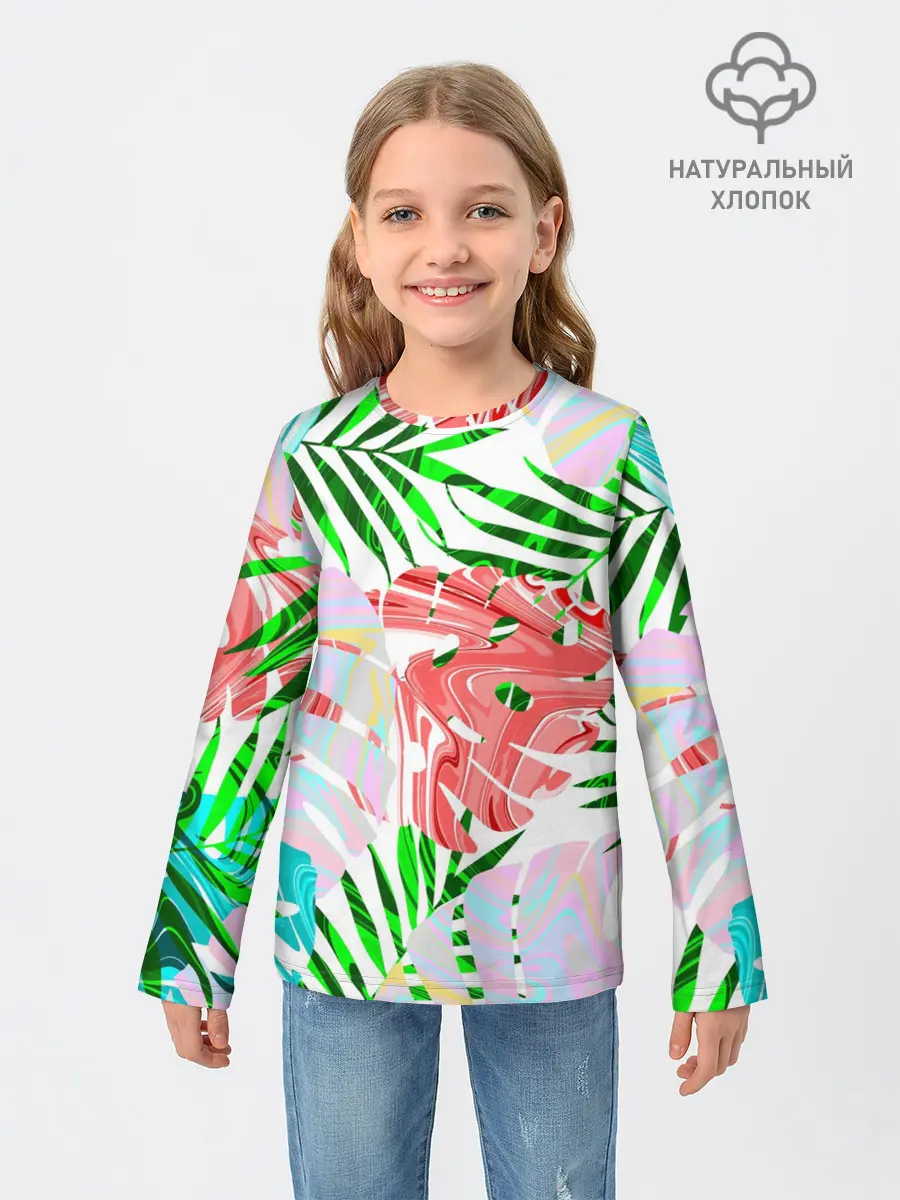 Детский лонгслив / ЛИСТЬЯ 2.0