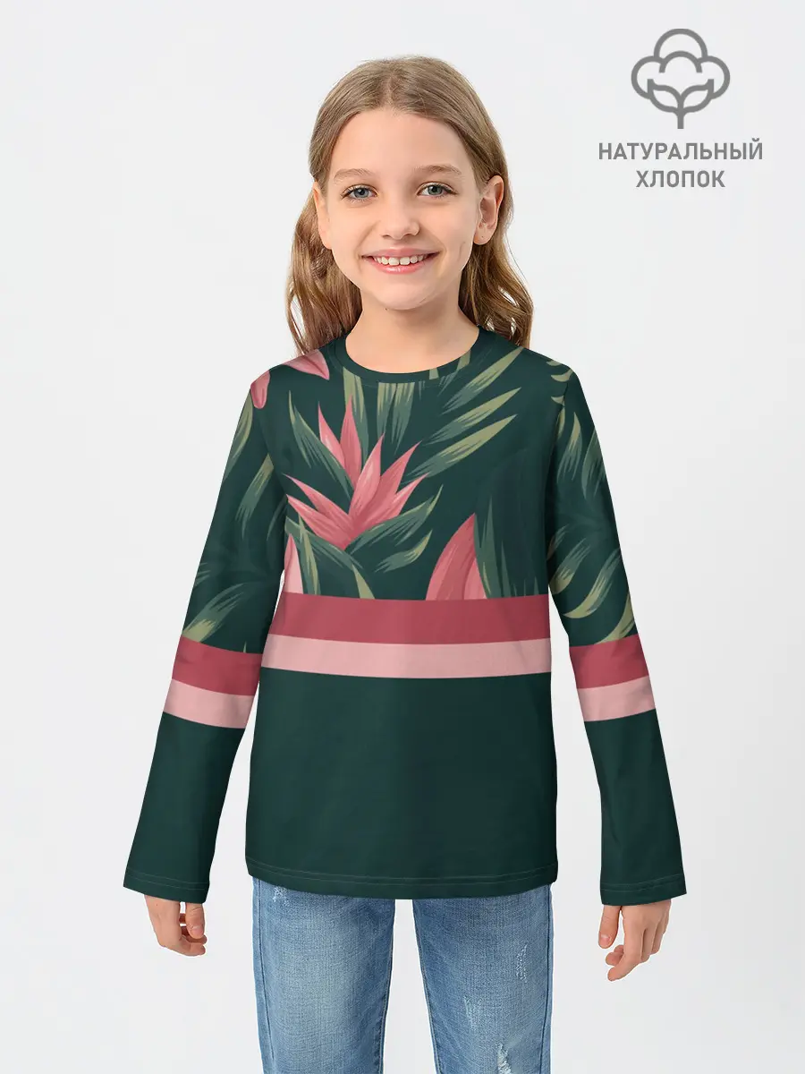Детский лонгслив / Лилии