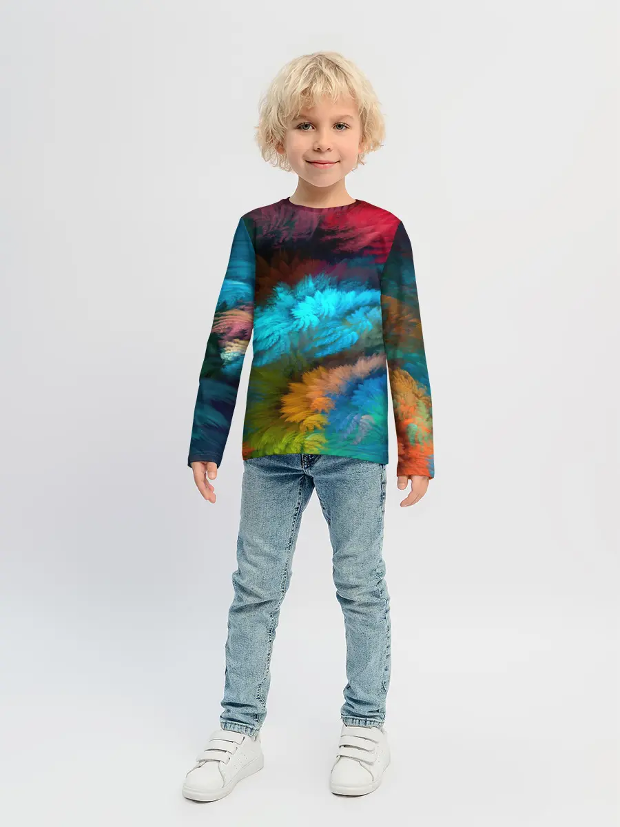 Детский лонгслив / Цветной дестрой