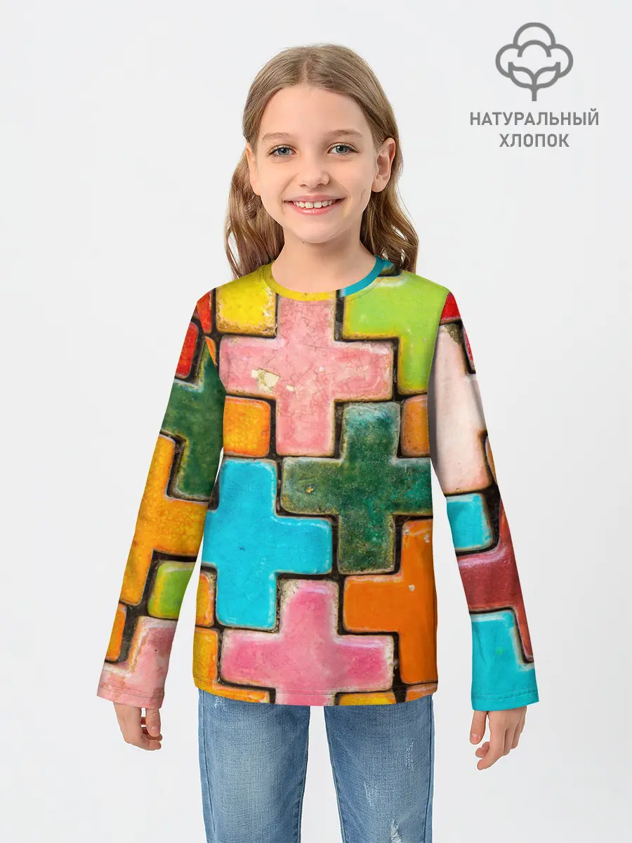 Детский лонгслив / Крестик