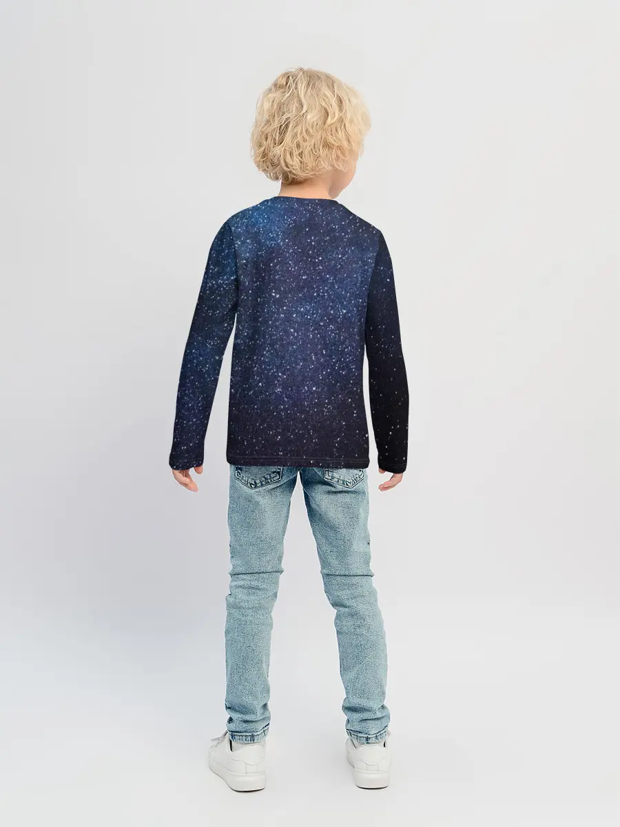 Детский лонгслив / Земля в космосе