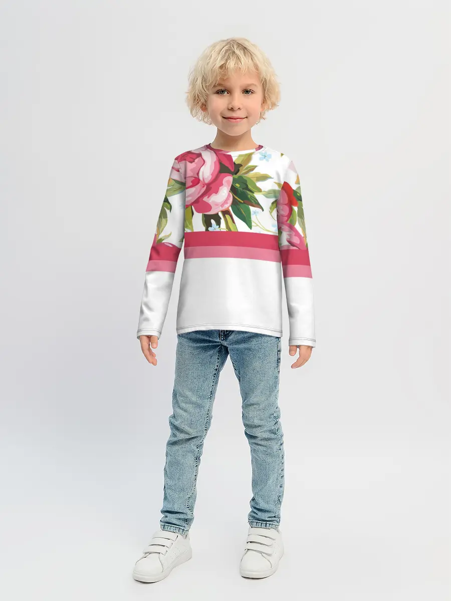 Детский лонгслив / Нежные Розы
