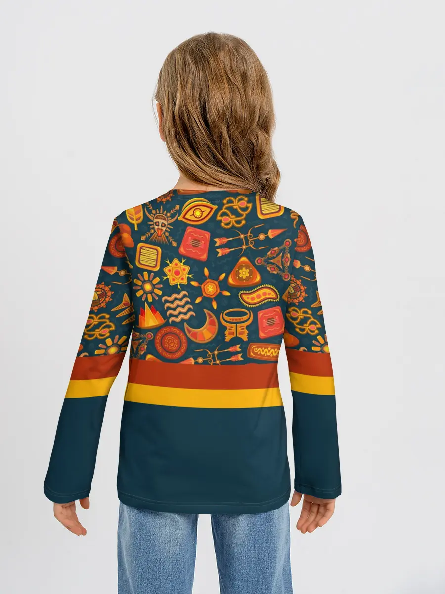 Детский лонгслив / Африканская Символика