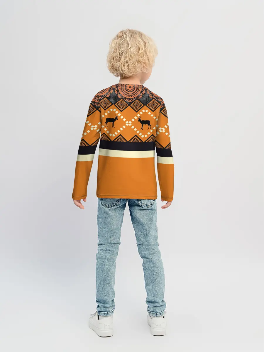 Детский лонгслив / Африканский Мотив