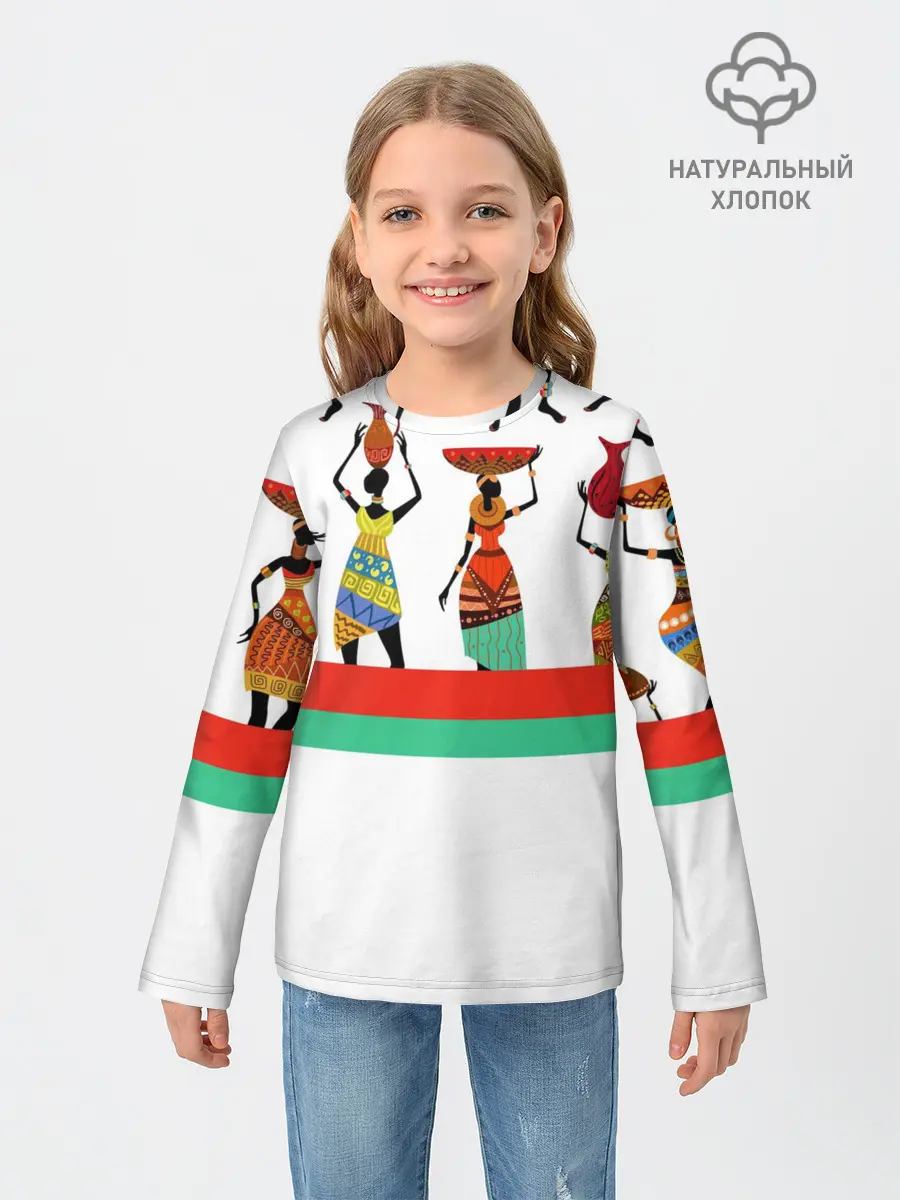 Детский лонгслив / Девушки