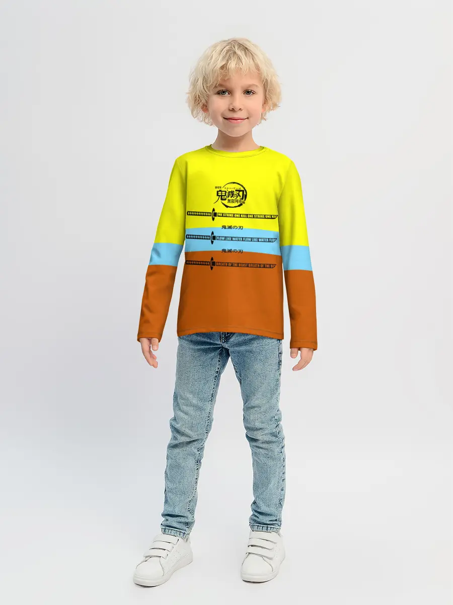 Детский лонгслив / Клинок ничирин Kimetsu no Yaiba