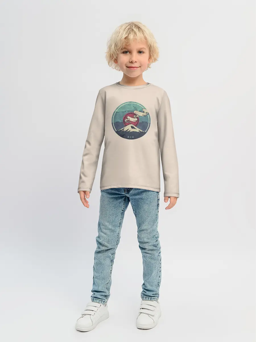 Детский лонгслив / Вулкан Фудзияма. Япония