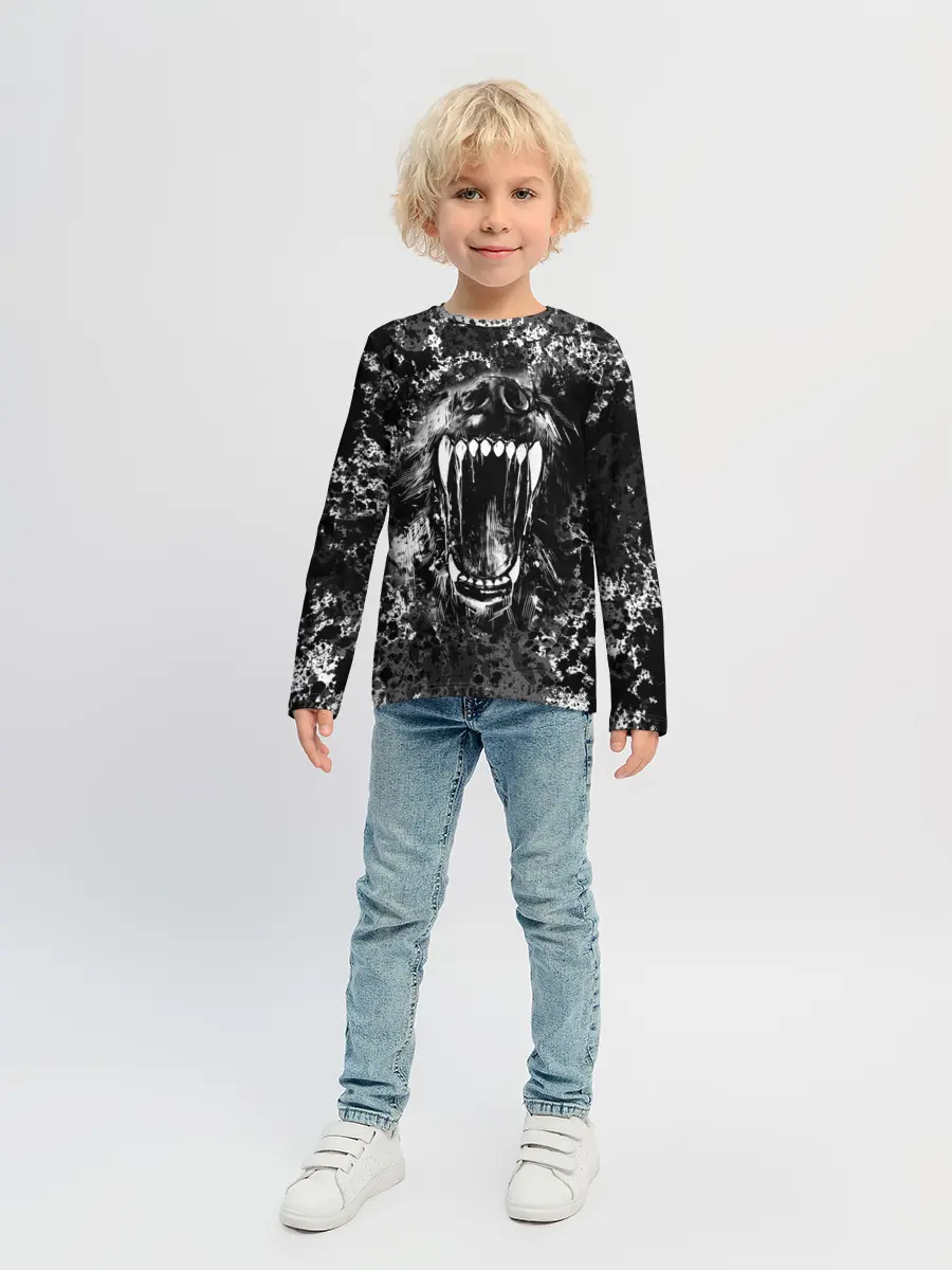 Детский лонгслив / Волчья пасть