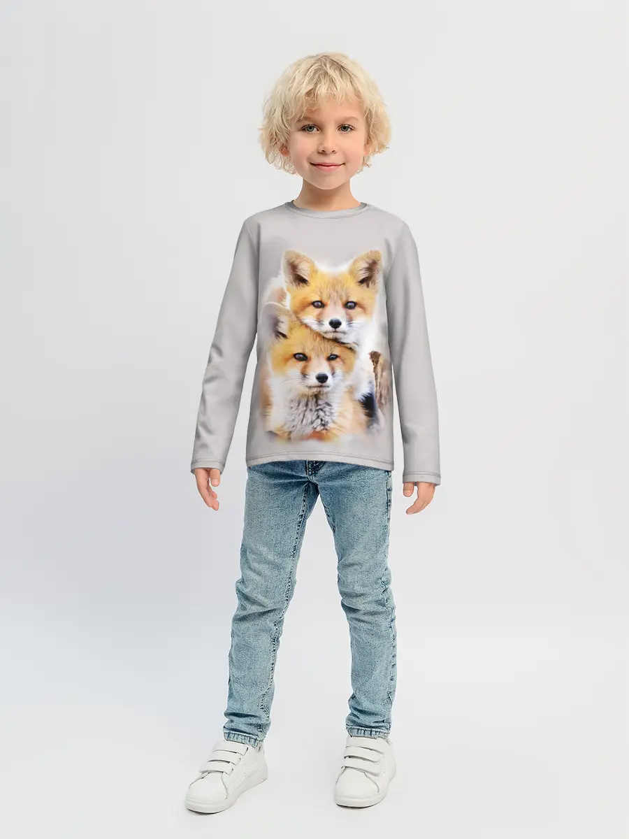 Детский лонгслив / Лисята