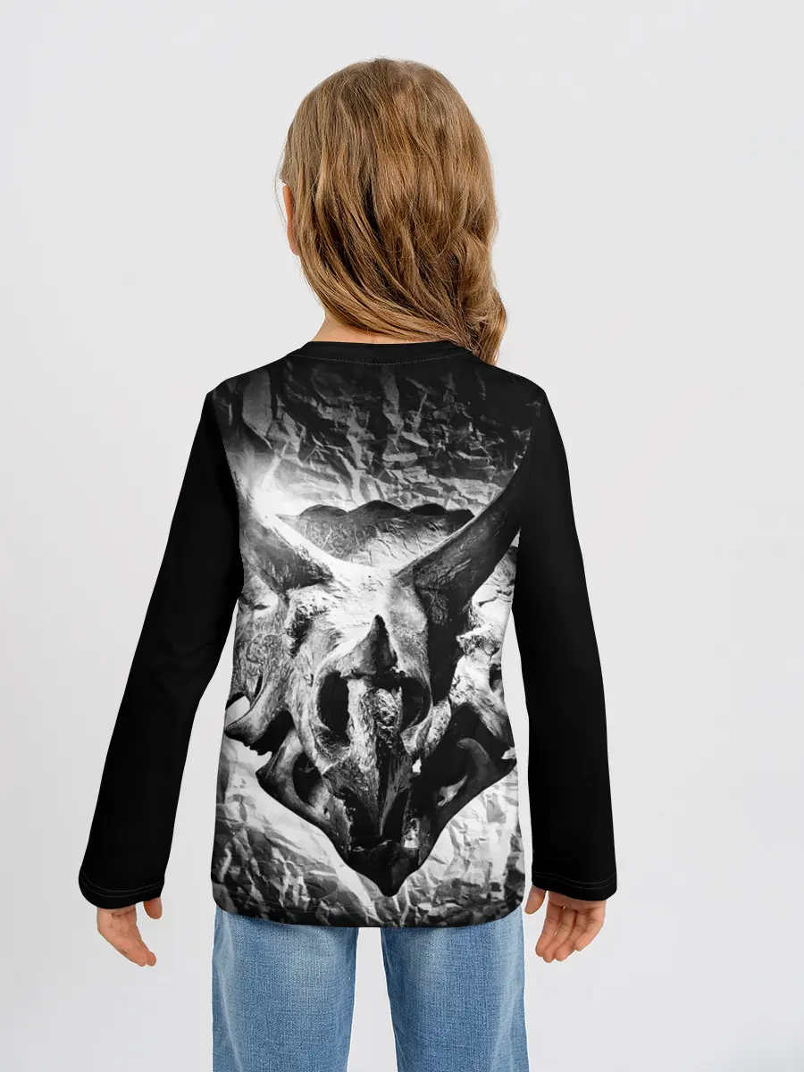 Детский лонгслив / Трицератопс | Динозавр