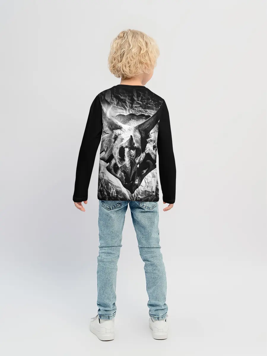 Детский лонгслив / Трицератопс | Динозавр