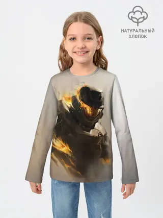 Детский лонгслив / Spartan in hell | Halo