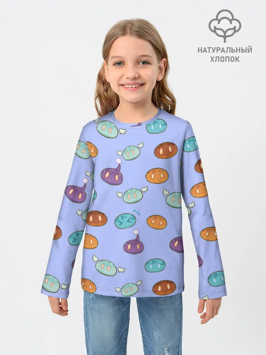 Детский лонгслив / Genshin impact Slimes | Слаймы
