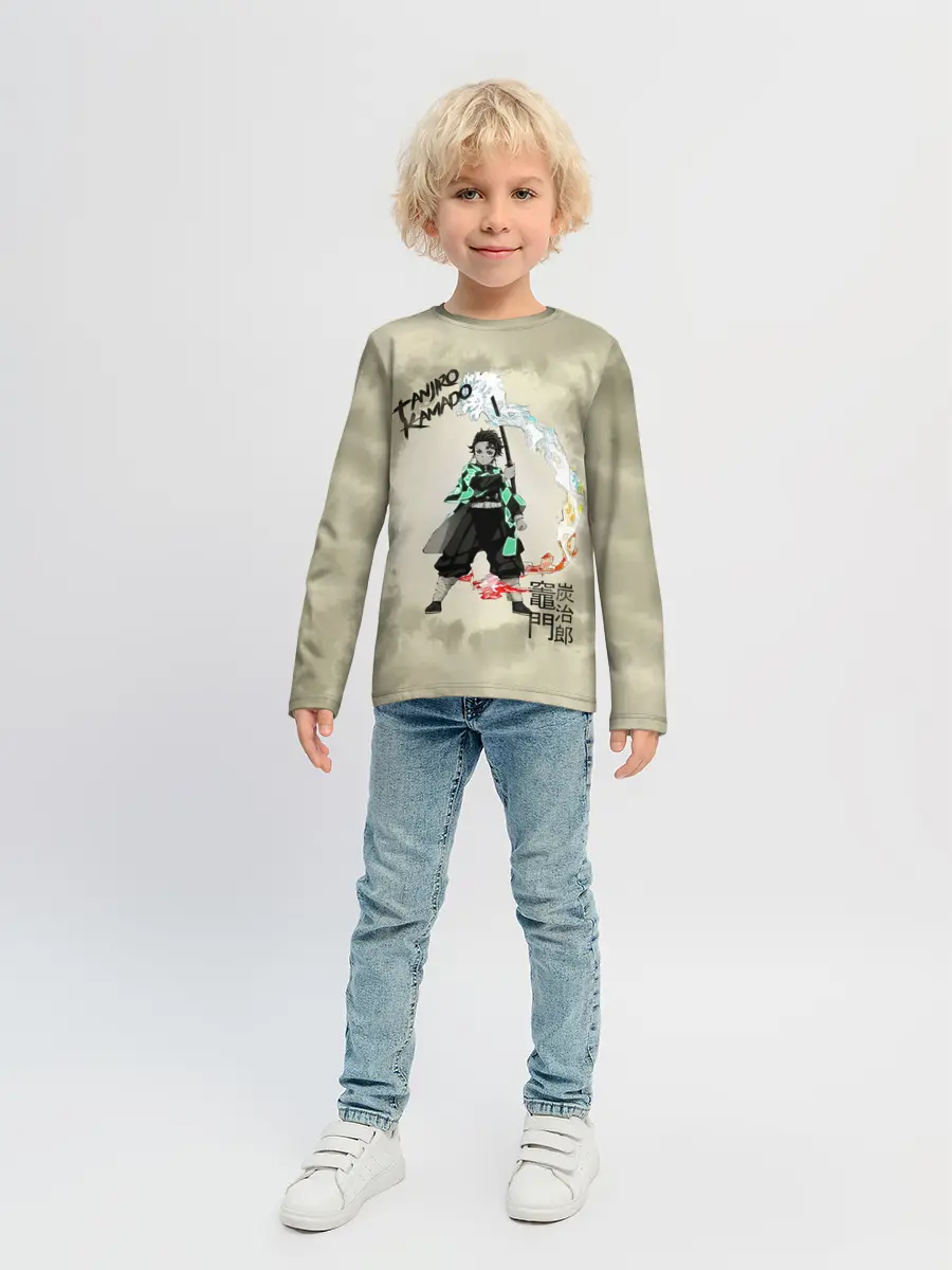 Детский лонгслив / Tanjiro Kamado Kimetsu no Yaiba