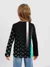 Детский лонгслив / МЕРСЕДЕС / AQUA BLACK GRADIENT