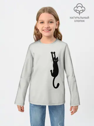 Детский лонгслив / Испуганный кот