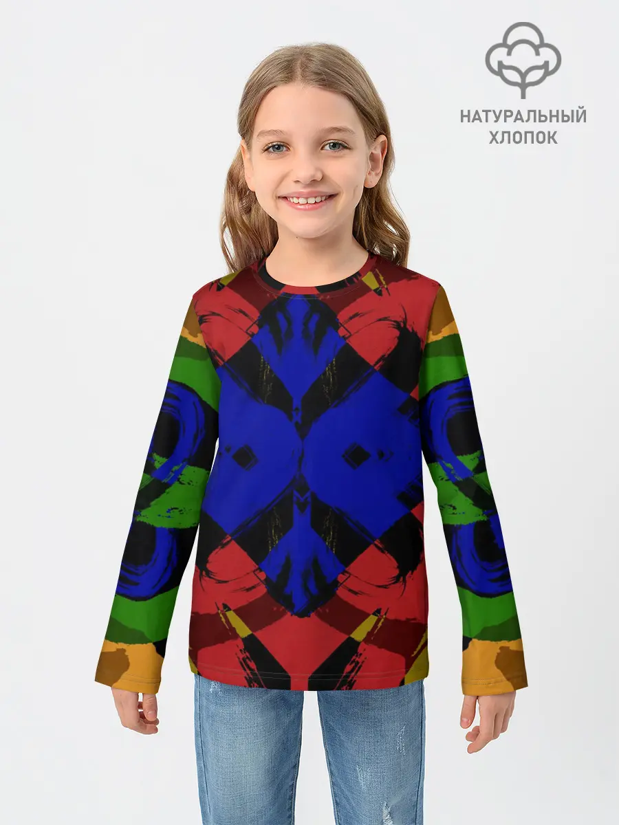 Детский лонгслив / Абстракция