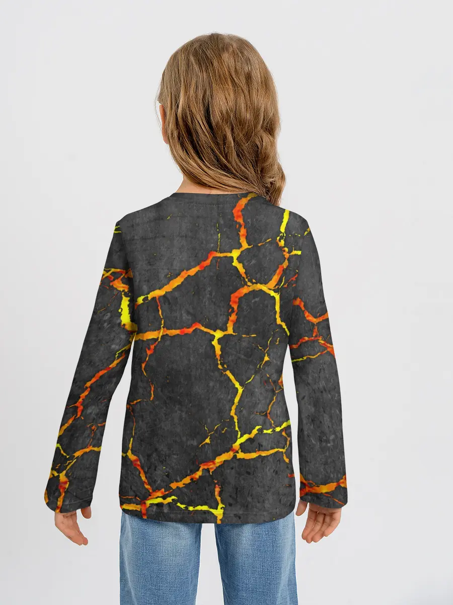 Детский лонгслив / Вулканический Биткоин