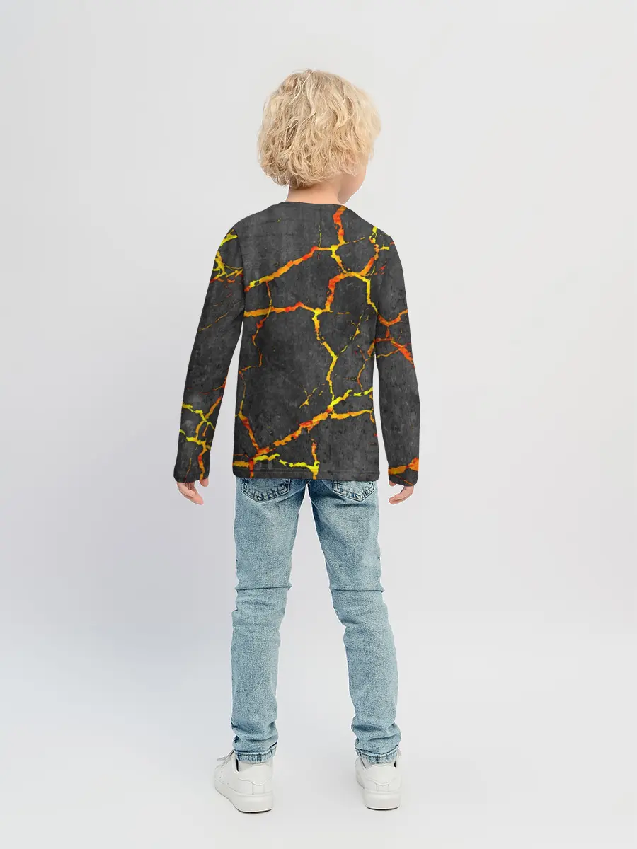 Детский лонгслив / Вулканический Биткоин