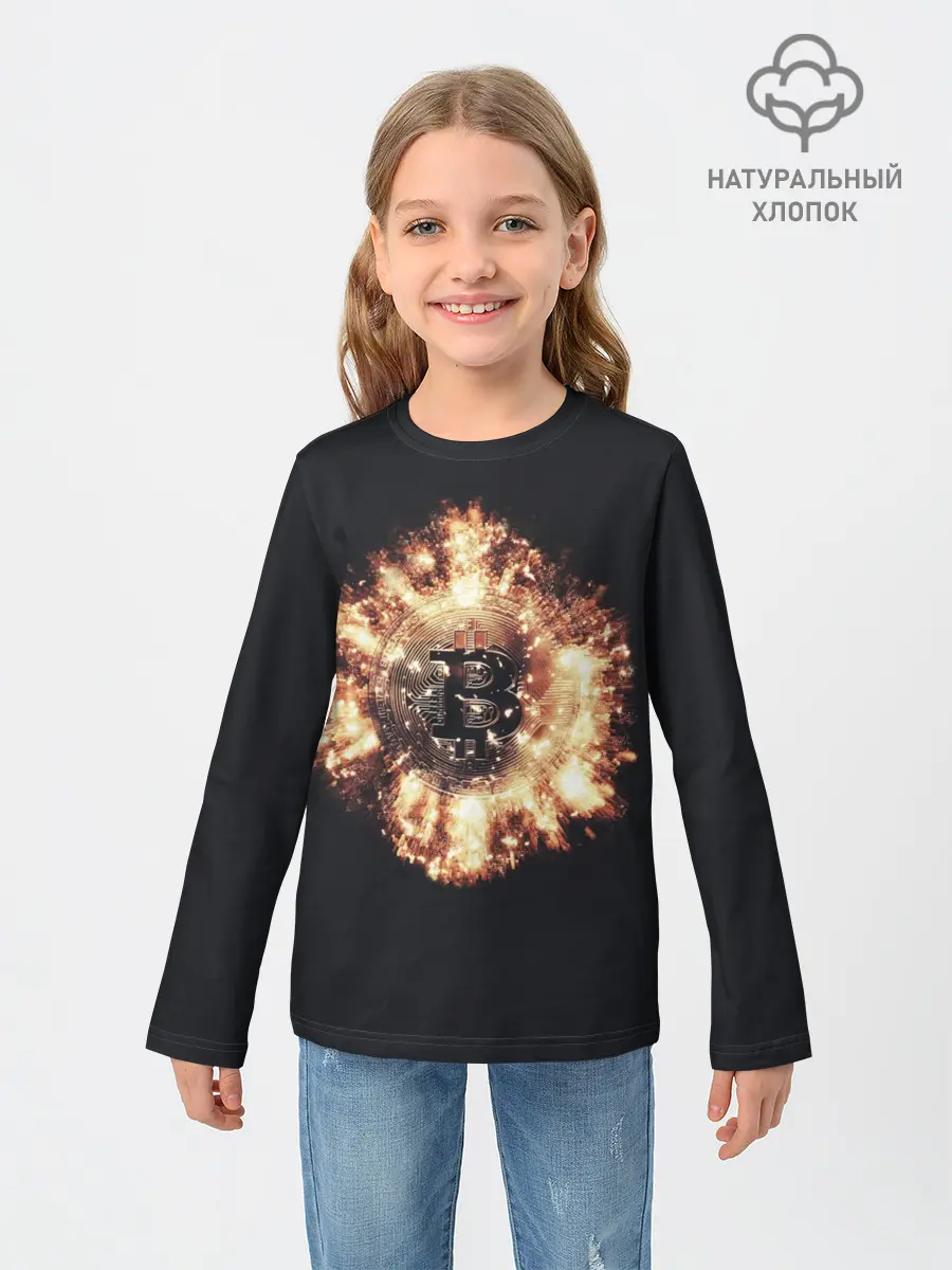 Детский лонгслив / Bitcoin Bombing