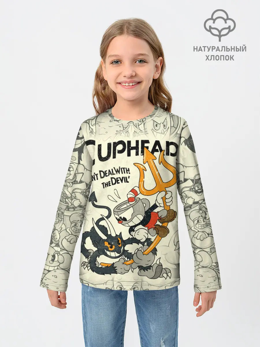 Детский лонгслив / Cuphead and Devil