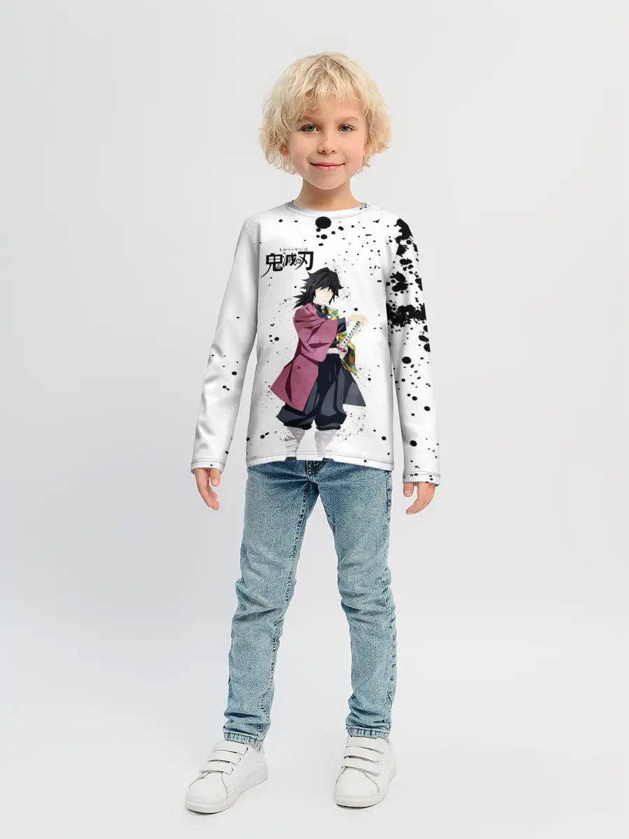 Детский лонгслив / Гию Томиока Kimetsu no Yaiba