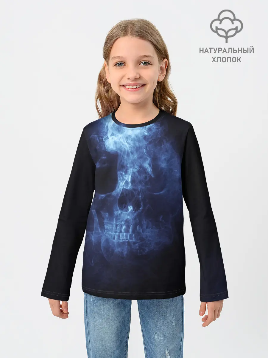 Детский лонгслив / Призрачный череп
