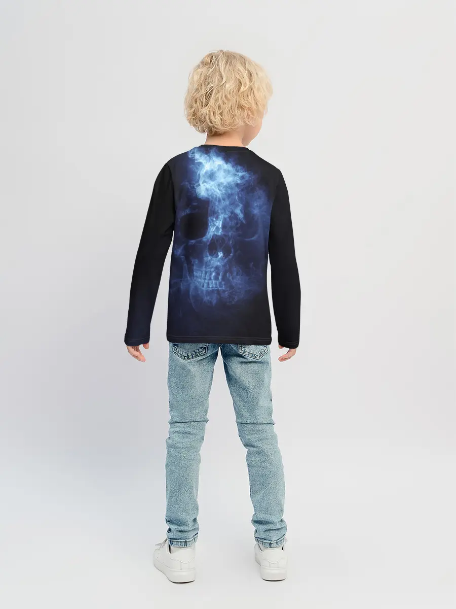 Детский лонгслив / Призрачный череп