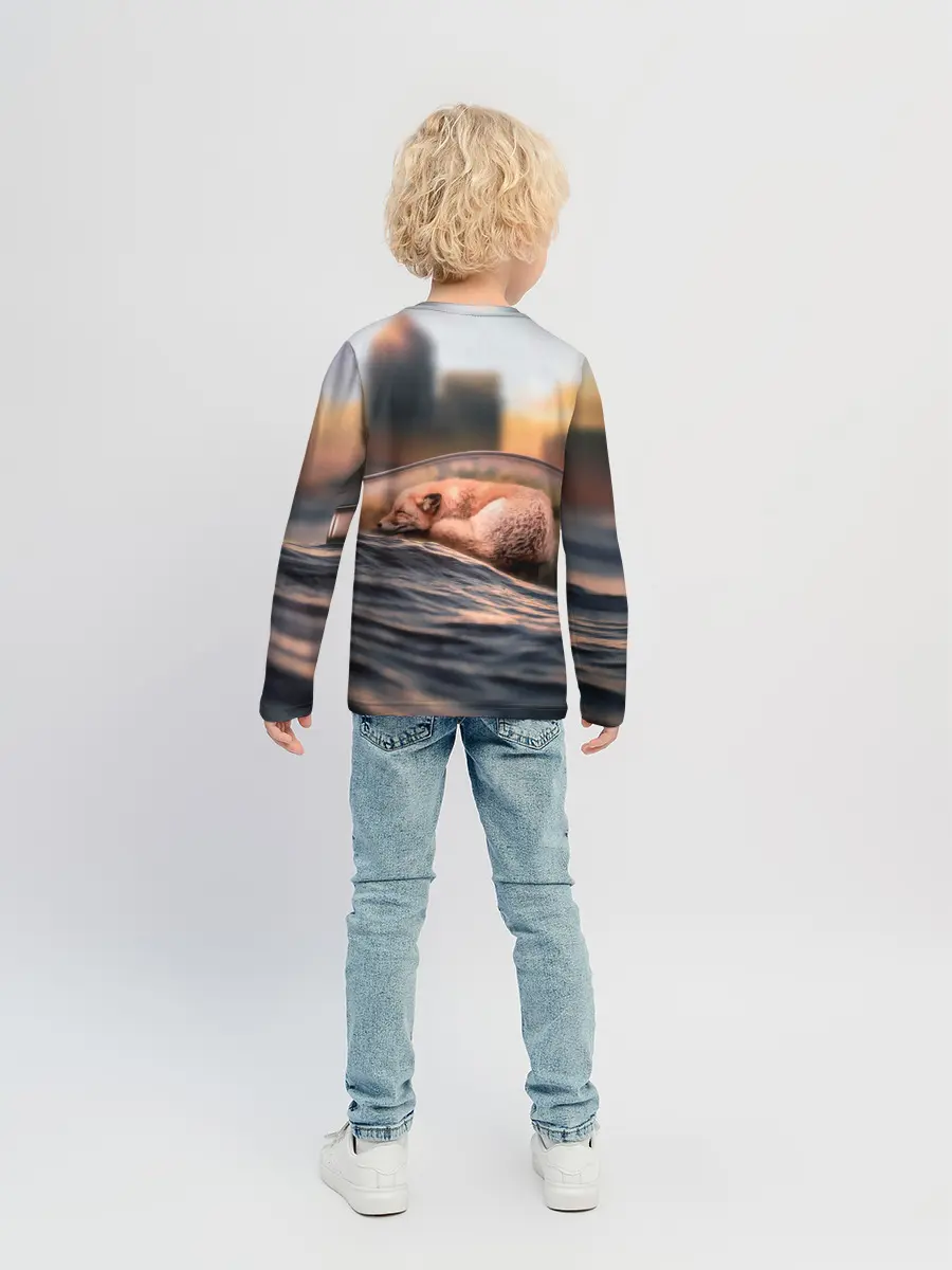 Детский лонгслив / Лисенок в бутылке