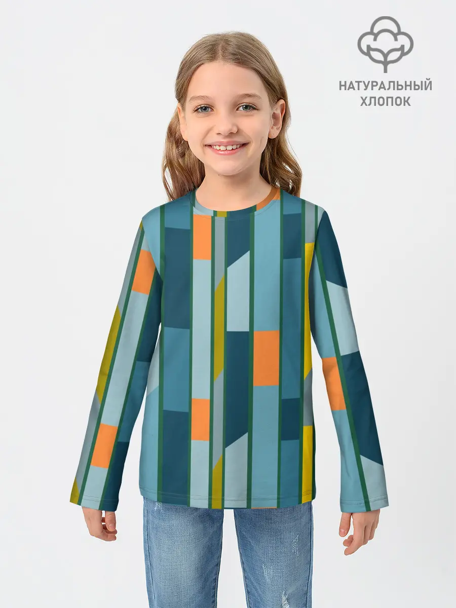 Детский лонгслив / Абстракция в стиле модерн