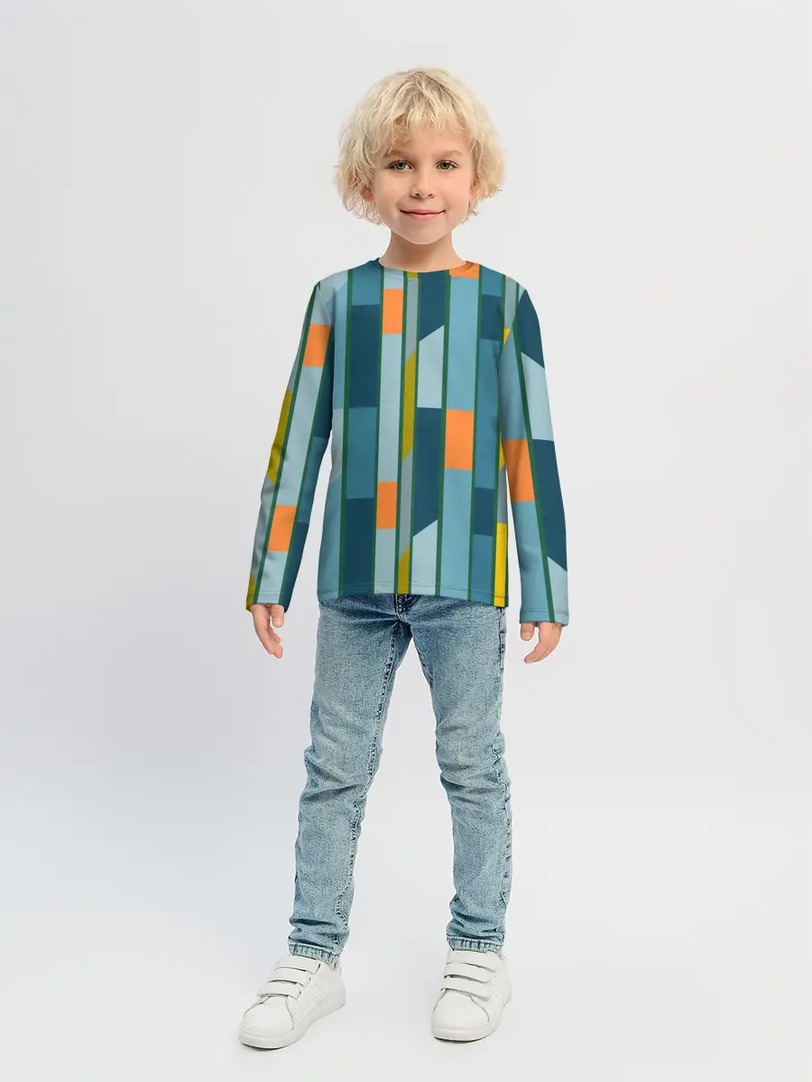 Детский лонгслив / Абстракция в стиле модерн