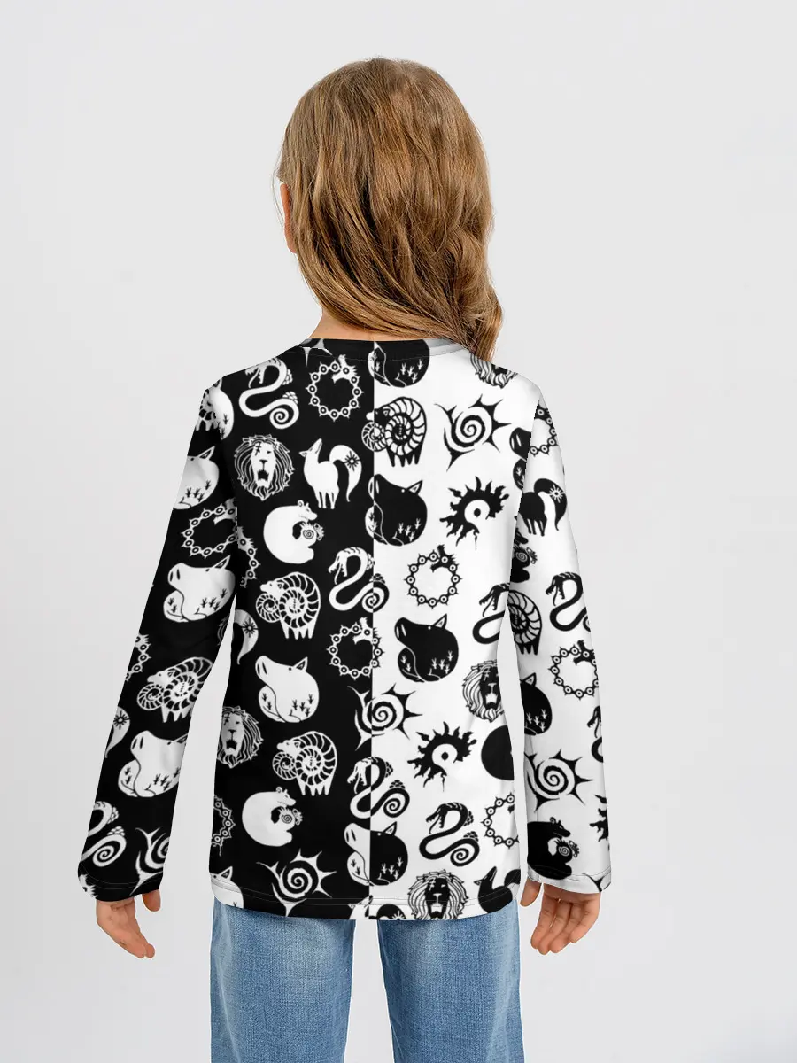 Детский лонгслив / ЭМБЛЕМЫ 7 СМЕРТНЫХ ГРЕХОВ