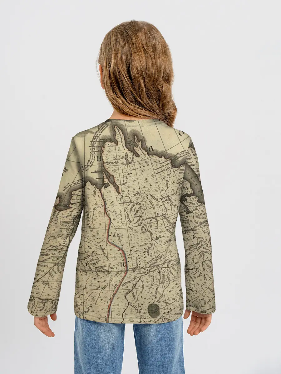 Детский лонгслив / Морская Карта