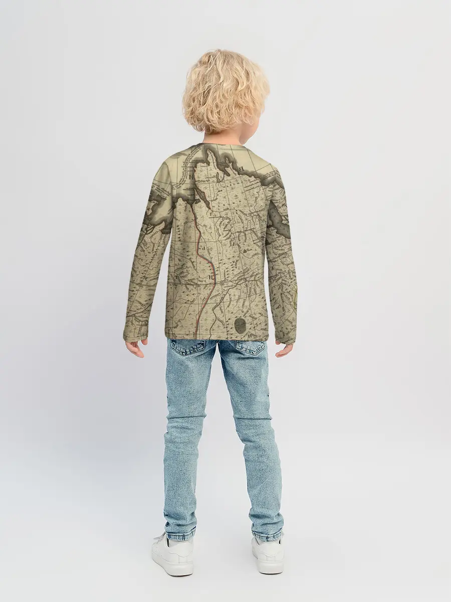 Детский лонгслив / Морская Карта