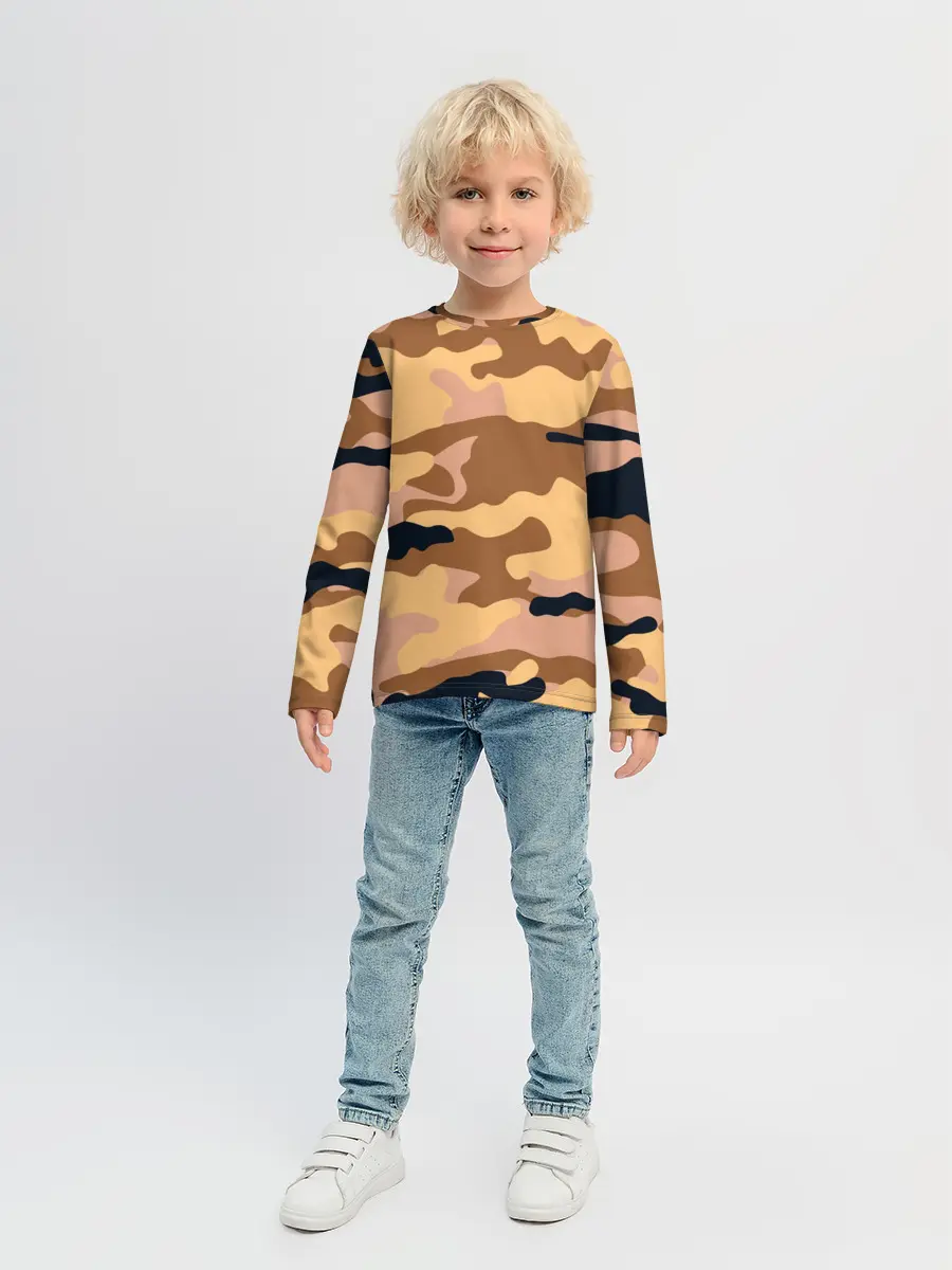 Детский лонгслив / Камуфляж