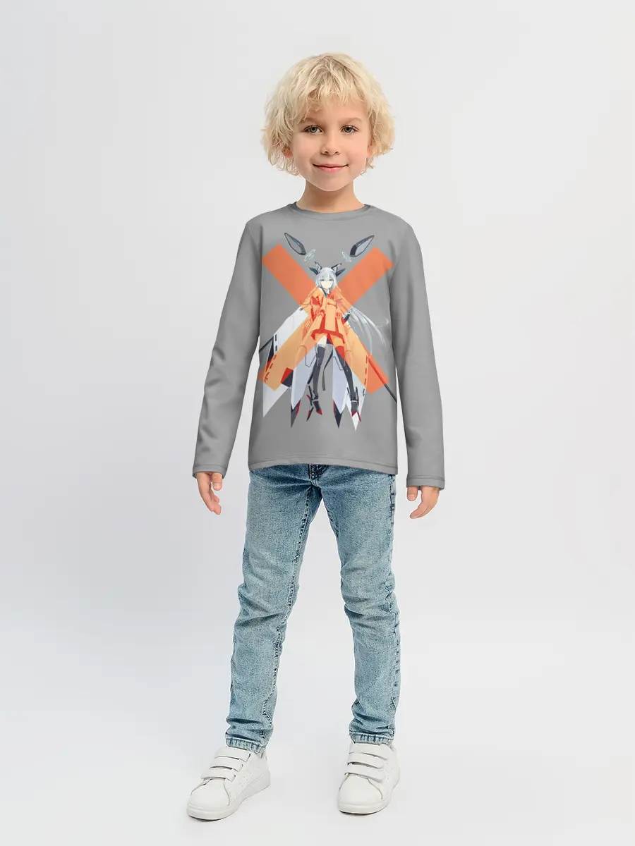 Детский лонгслив / лазурный путь