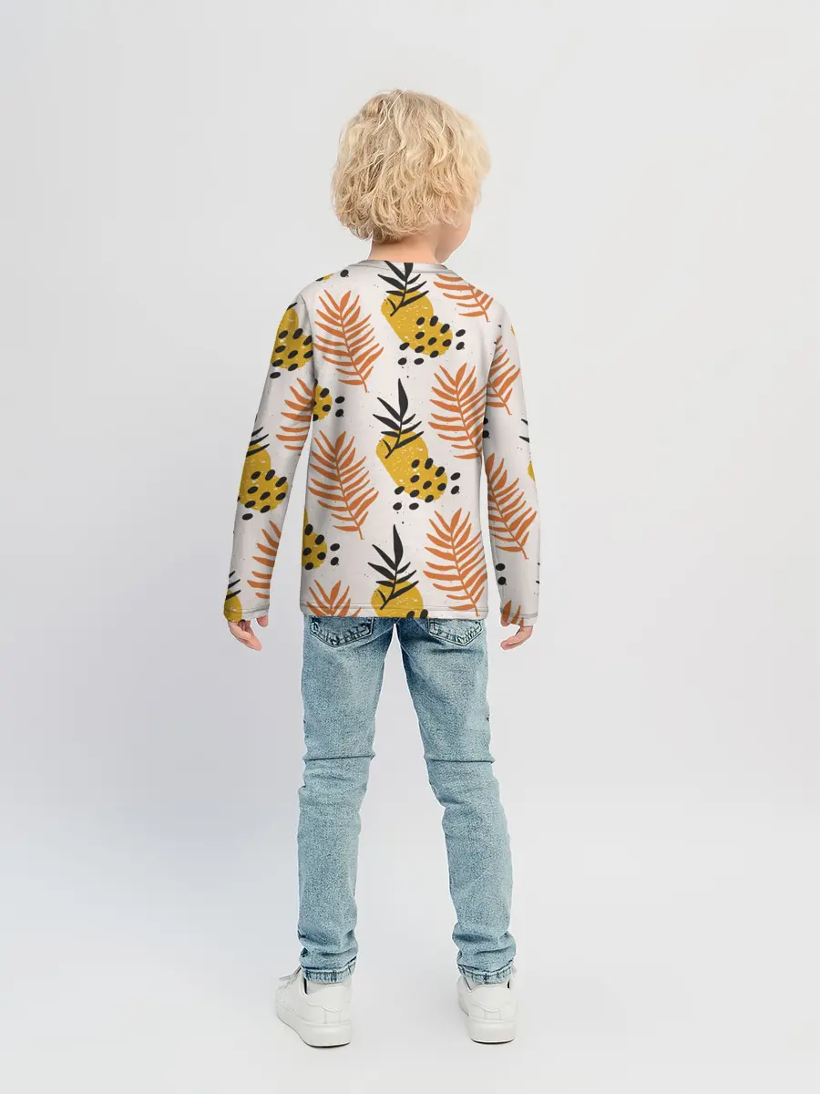 Детский лонгслив / Абстрактные ветви - узор