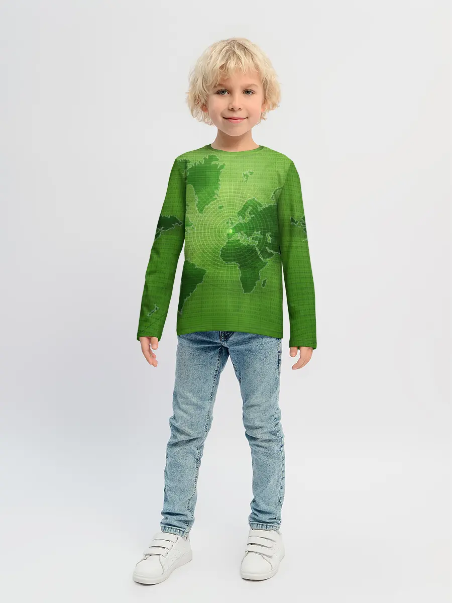 Детский лонгслив / Карта мира