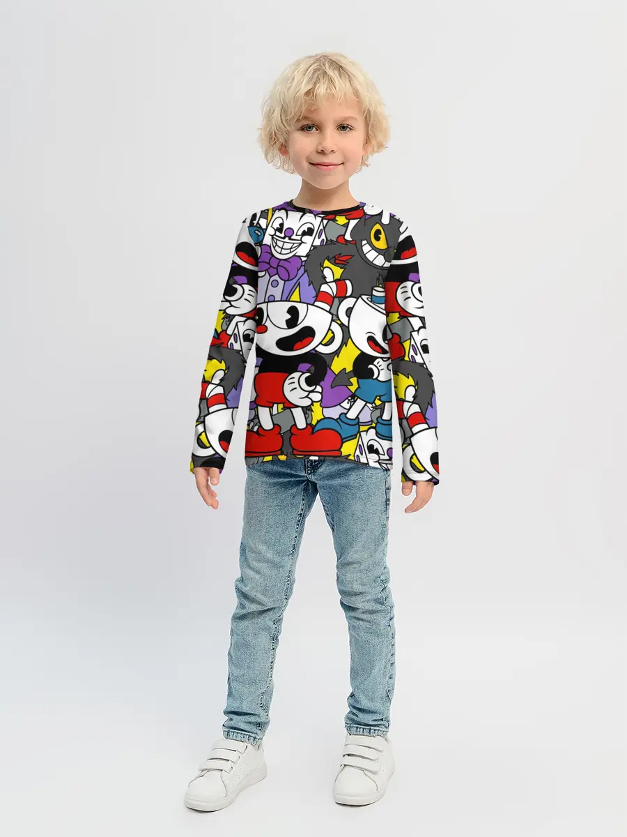 Детский лонгслив / Cuphead