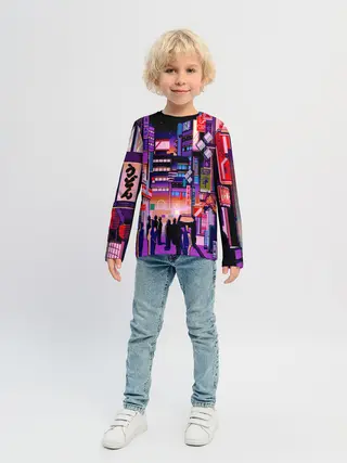Детский лонгслив / Переулок Токио